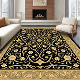 Baroque Floral Trellis with Interlocking Vine Filigree(Black)