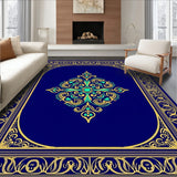Classical Damask Nouveau Swirl Palatial Elegant Treasure(Blue)