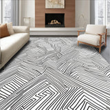 Abstract Twisted Lattice Visual Distortion Design(Black)