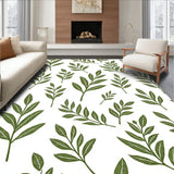 Luxurious Botanical Motif Accent With Decorative Fronds (Green)