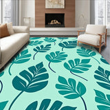 Botanical Oasis with Interlocking Leaf Silhouettes and Subtle Seafoam Highlights(Green)