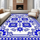 Mosaic Tile Inspired with Hexagonal Flower Clusters (Blue) - ODIKA