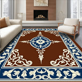 Retro Abstract Filigree with Symmetrical Damask Flourish(Brown)