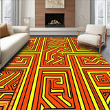 Abstract Maze with Interlocking Labyrinthine Pathways(Orange)