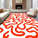 Luxurious Serpentine Swirl Sheepskin Inspired with Fluid Contours(Orange)