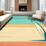 Chic Surfboard Bathroom Featuring Palm Trees on Rustic Wood Texture(Blue)