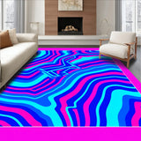 Electric Ribbon Swirl Motif With Multicolor Gradient (Pink)