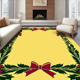 Wreath Border Framework with Ribbon Bow Embellishments(Yellow)