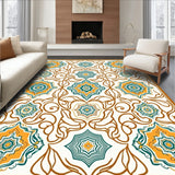 Tile Design with Flowing Curves (Orange) - ODIKA