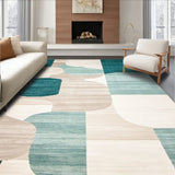 Artistic Beige & Teal Color Symphony Modern Design(Beige)