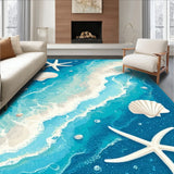 Sea Shell and Starfish with Design(Blue)