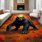 Woodland Creature Sunset Pine Natural Illustration(Black)