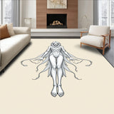 Haunted Nightmare Character Halloween Bath Absorbent(Beige)