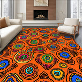 Trendy Boho Ethnic Mosaic Eclectic Patchwork (Orange)