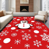 Jolly Snowman Celebration Winter Holiday Decorative Accent(Red)