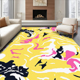 Elegant Swirling Marble Abstract Watercolor Splash Luxury(Yellow)