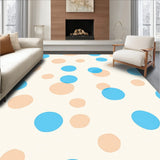 Ivory Whispered Spotted With Fluid Contours(Blue)