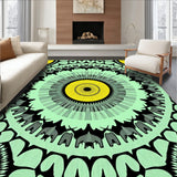 Sage Textile with Sunburst Petal Arrangements (Green) - ODIKA