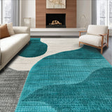 Ultra Soft Area Rug, Non Slip, Stain Resistant, Washable Area Rugs for Living Room, Bedroom, Tranquil Teal Abstract Escape(Green)