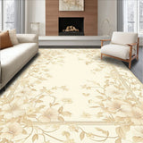 Elegant Area Runner with Delicate Floral(Beige)
