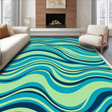 Abstract Ocean Current Ripples with Fluid Water Movement (Blue)