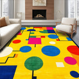 Playful Daycare Themed With Colorful Abstract Shapes And Whimsical Designs(Yellow)