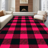 Welcoming Winter Checkered Entryway Celebration Accent(Pink)