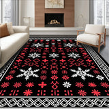Winter Snowflake Lattice Nordic Scandinavian Inspired(Red)
