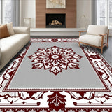 Snowflake Decorative Throw Floor Cover(Red)
