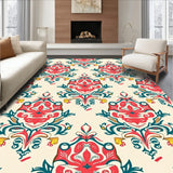 Paisley Blossom Medley Botanical Motif Art Nouveau(Red)