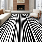 Contemporary Striped Featuring Bold Monochrome Contrast (Black)