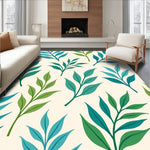 Abstract Watercolor Botanical with Fern Leaf (Blue) - ODIKA