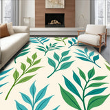 Abstract Watercolor Botanical with Fern Leaf (Blue) - ODIKA