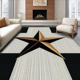 Ultra Soft Area Rug, Non Slip, Stain Resistant, Washable Area Rugs for Living Room, Bedroom, Texas Star Americana Door Mat(Black)