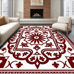 Boho Eclectic Medallion Artisan Handwoven Jewel (Red) - ODIKA