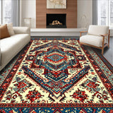 Ultra Soft Area Rug, Non Slip, Stain Resistant, Washable Area Rugs for Living Room, Bedroom, Low-Profile Snail Pattern Kitchen Decor Mat(Beige)