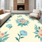 Vintage Floral Bouquet Tapestry Style European Heritage(Beige)