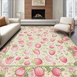 Garden Strawberries and Daisies(Red)