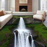 3D Cascade Landscape Flowing Terrain Visual Optical Depth Perception(Green)