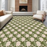 Contemporary Diagonal Grid Retro Basket Country Stylish(Green)