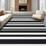 Classic Dual Tone Linear Indoor Floor Covering(Black)