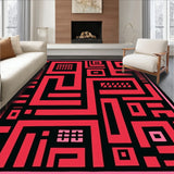 Interlocking Maze with Abstract Nordic Motifs and Modern Accents (Black)