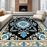 Tabriz Inspired Palmette with Intricate Lattice Flourishes(Black)