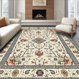 Classic Vintage Runner Easy Clean Non Slip Area Design(Ivory)