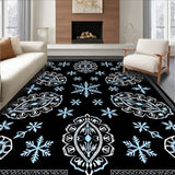 Snowflake Crystal Half Arch Floor with Winter Medallion(Black)