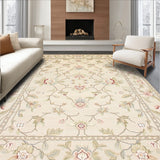 Chic and Versatile with Artistic Floral Motifs in Neutral Beige(Beige)