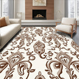 Paisley Teardrop Cascade with Swirling Vine Embellishments(Brown)