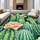 Whimsical Green Floral Accents(Green)