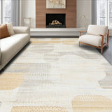 Boho Chic Modern Beige with Abstract Geometric Prints(Beige)