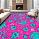 Hawaiian Sealife Fantasy Featuring Coral Reptile Motifs and(Pink)